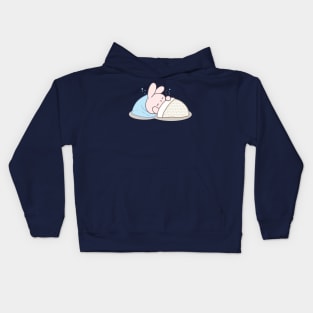 Cute rabbit bunny sleeping Kids Hoodie